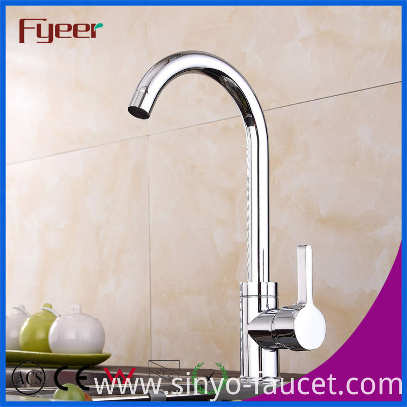 Fyeer Factory Price Cheap Ceramic Valve Brass Kitchen Sink Faucet
